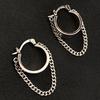 Korean Dongdaemun Chain Tassel Ear Cuff: High-End Retro Luxury Earrings for Women