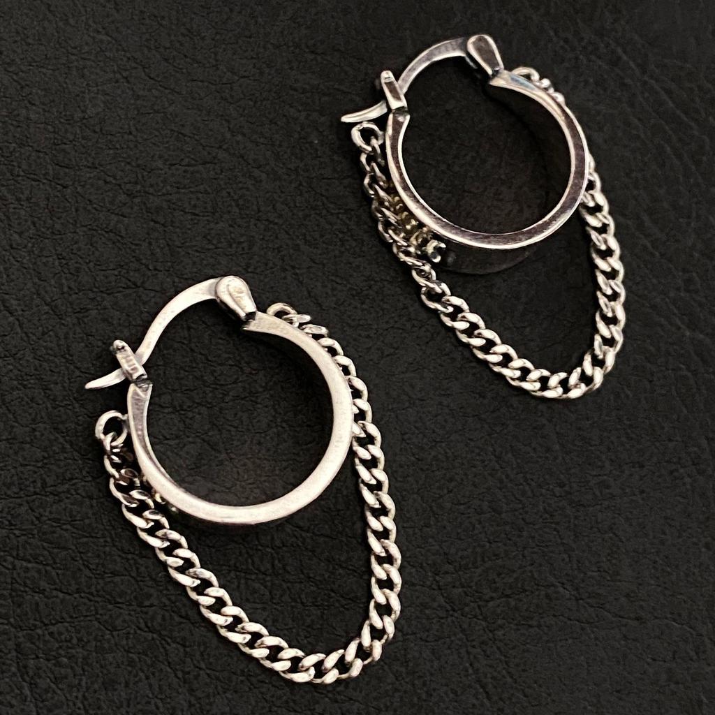 Korean Dongdaemun Chain Tassel Ear Cuff: High-End Retro Luxury Earrings for Women