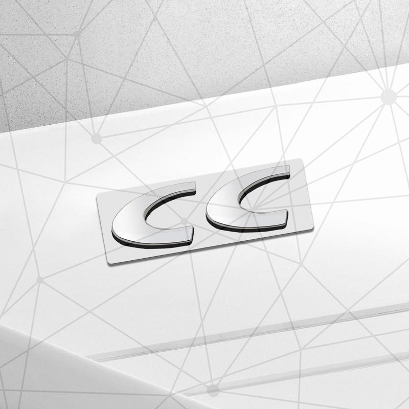 3D Kovové Auto RC CC Znak Auto Zadní Kufr Emblém Nálepka LOGO Dekor Pro 208 206 308 307 107 407 2008 RCZ Racing Kupé Kabriolet