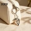 Key Ring Pendant Alloy Double Dolphin Keyhcain, Sea Animal Car Backpack Charms Pendant, Handbag Purse Charm Decoration Decorative