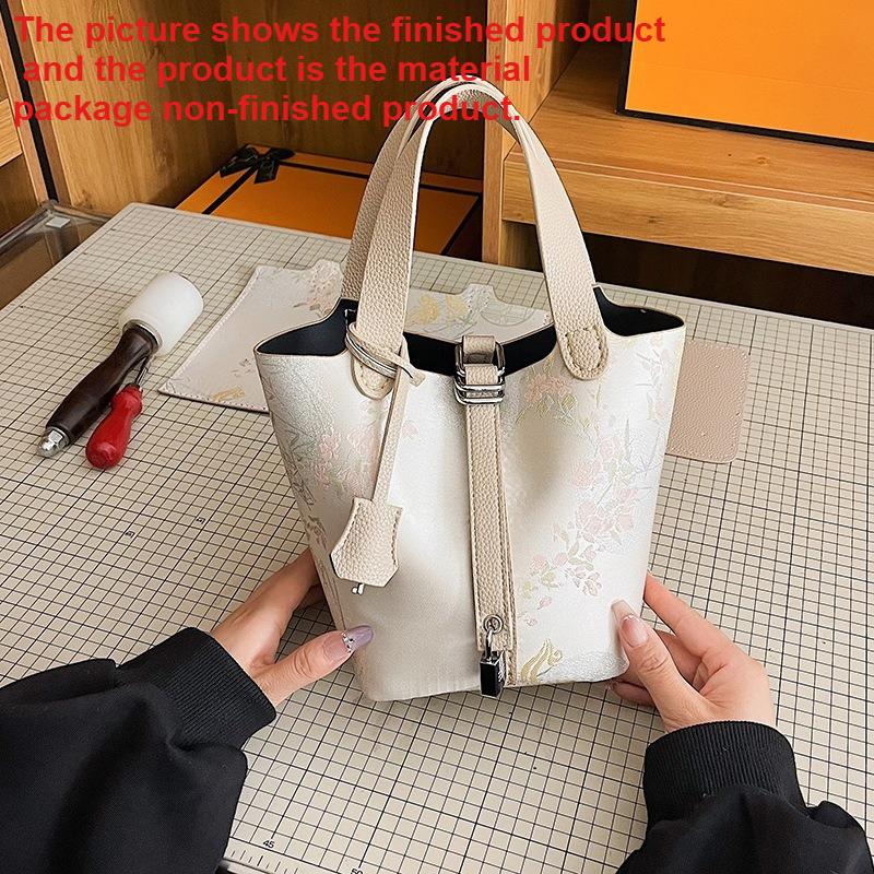 Handmade DIY Material Kit for Women Basket Bag Shoulder & Handheld Bag