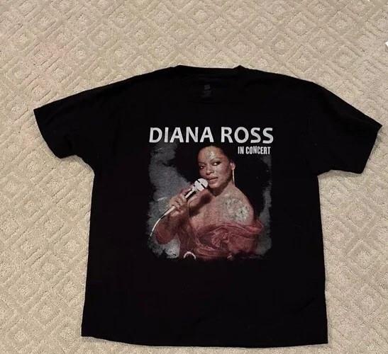 Vintage Diana Ross Black Shirt Unisex Concert S to 5XL XXXXL