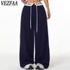 Damenmode, lässig, einfarbig, bedruckt, hohe Taille, Hosen, Hosen und Caprihosen