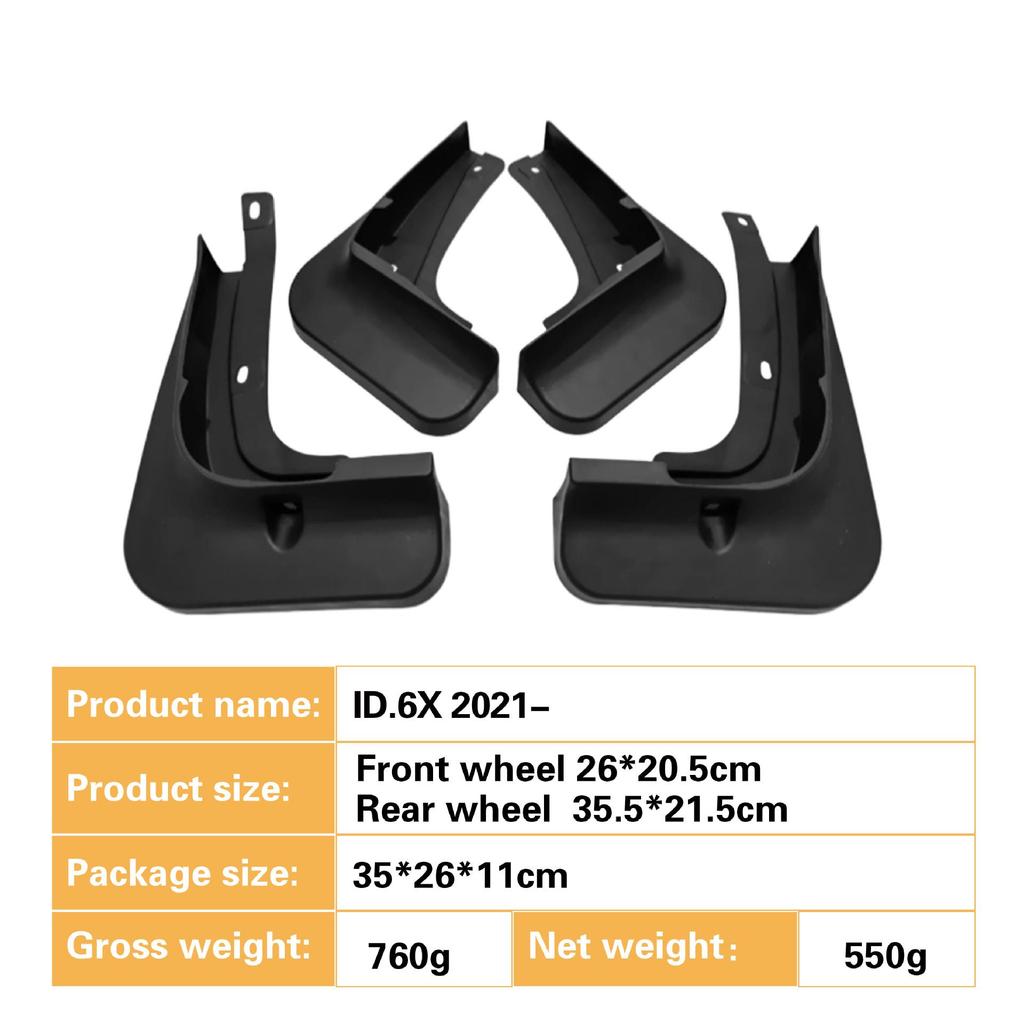 Volkswagen ID.6X 2021 Mudguards: Ideal for International Trade.