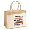 Beach Bag - PLANETEE - Marianne Parfaite - Beige Cotton - Printed In France - Sturdy Handles