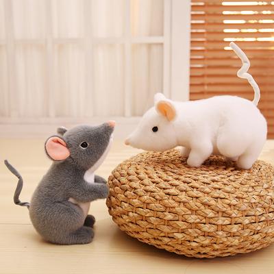 Super Cute Little Mouse Plush Toys Soft Lifelike Doll Delicate Cuddly Desktop Pets Funny Kids Game Props Nice Gift