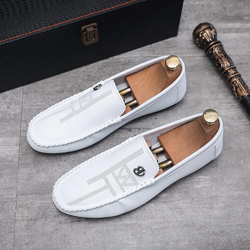 Men Casual Shoes Leather Men Loafers Italian Moccasins Breathable Slip On Men Driving Shoes Chaussure Homme Zapatos Para Hombre
