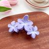 Summer Style Candy-Colored Three-Flower Plastic Beautiful, Fashionable, Simple, Sweet And Cute Hair Clip For Women