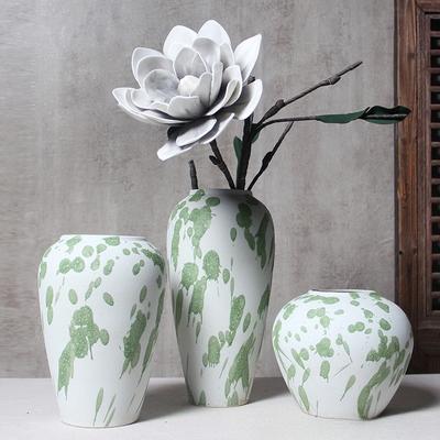 Jingdezhen Ceramic Vase Retro European Style Flower Pot for Living Room Desktop Hydroponic Succulent