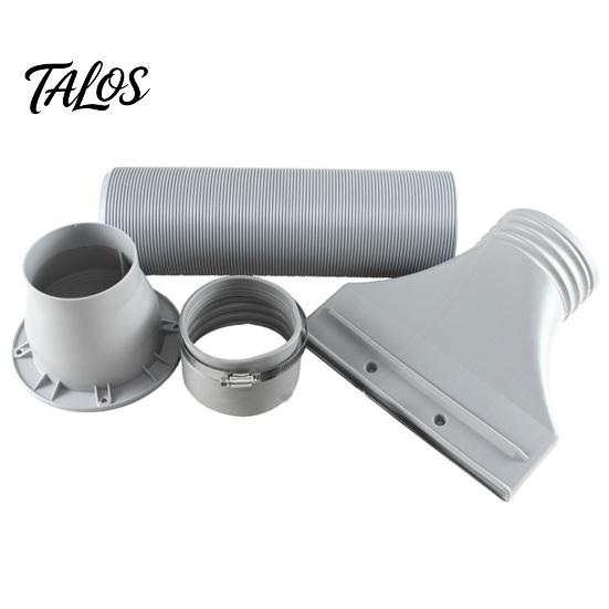 Easy Install Exhaust Adapter Air Conditioning Hose Adapter, AC Window Seal Flat Vent Kit for Casement Skylight Windows, 100mm Connector Portable