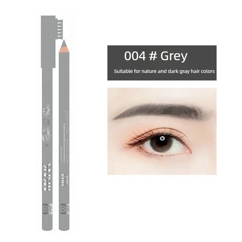 Wooden Double-Ended Eyebrow Pencil 4 Colors Waterproof Smudge Proof Eyeliner Pen Matte Long Lasting Chromogenic Makeup Pen