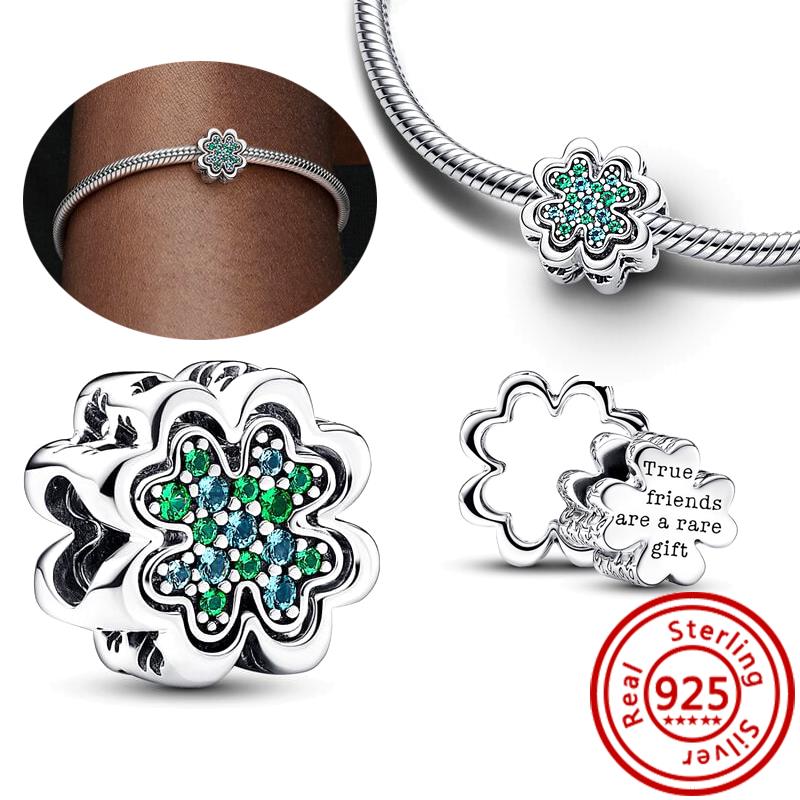 

Подходит для браслета Pantaro Изысканный циркон Подарок 925 медь Синее муранское стекло Подвеска-шарм в виде бабочки Зеленые листья монстеры Пальма Бусины 3mm-4mm