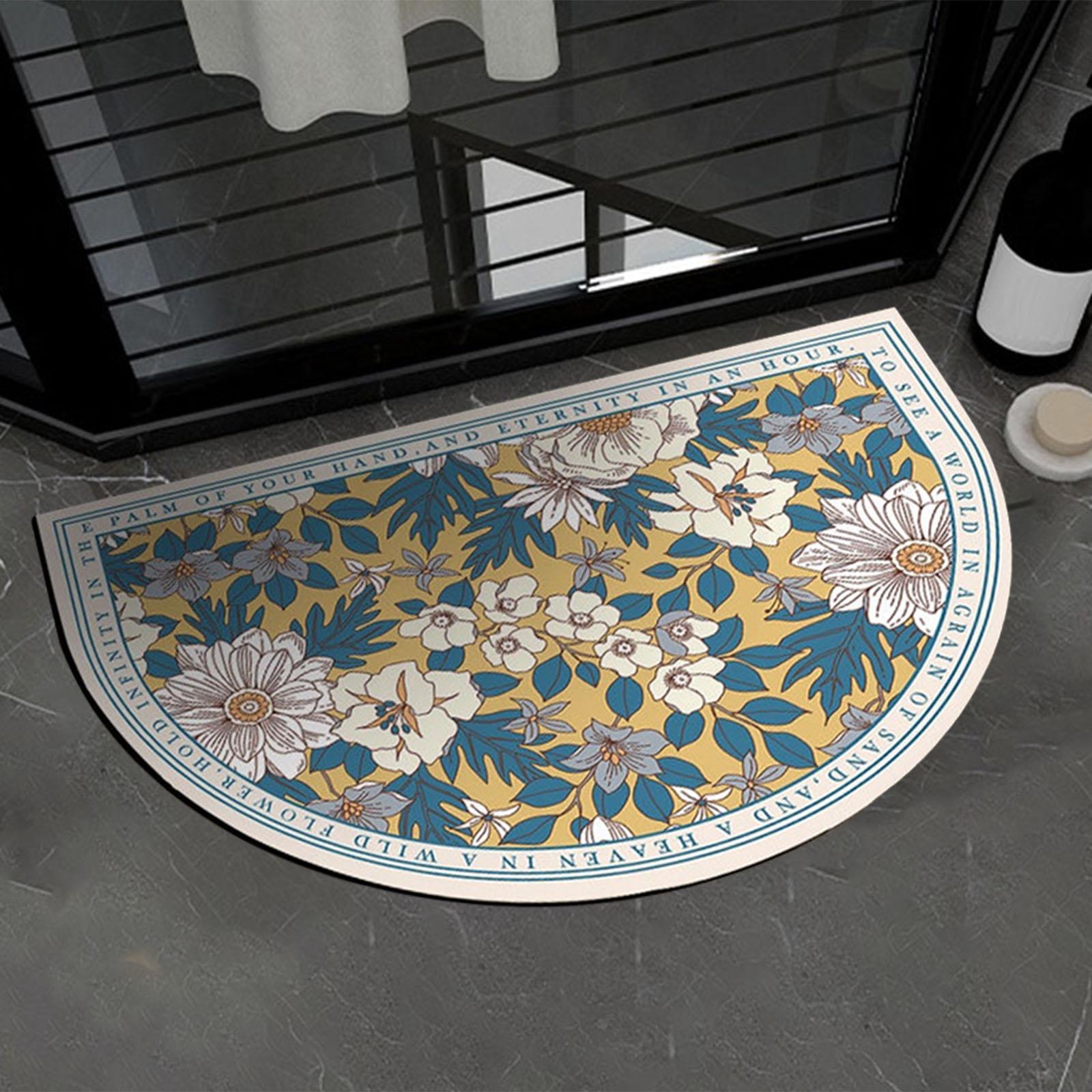 

Baroque Print Doormat Bathroom Rug for Shower Room Kitchen Toilet