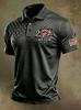 Patriotic USA 250th Anniversary Camo Short-Sleeve Polo, Stylish Casual Wear