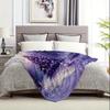 Purple Christmas Tree Snowman Blanket Flannel Blanket - Cozy and Warm, Great for Bed, Travel, Camping and Office Decoration