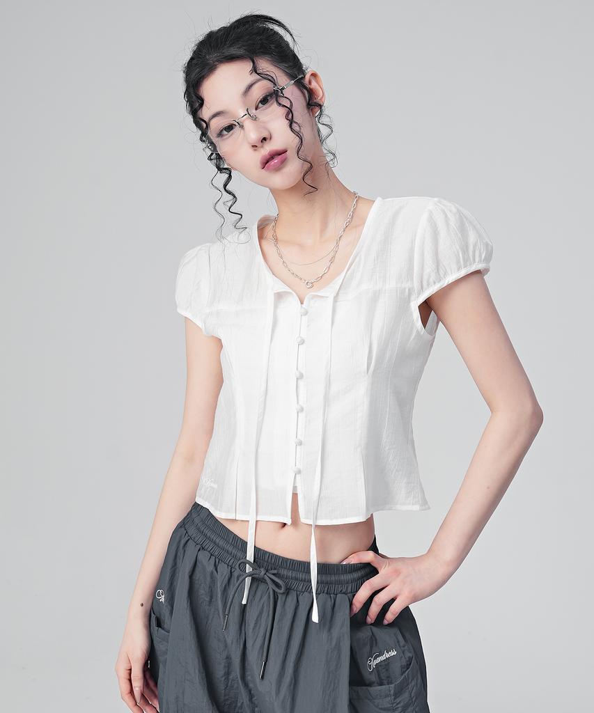 AVANDRESS Liora Tie Blouse4 Colors
