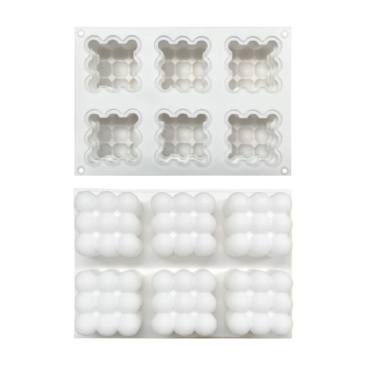 Silicone Mould with 6 Geometric Shape for Enthusiasts Making Candle Soap and Creative Projects