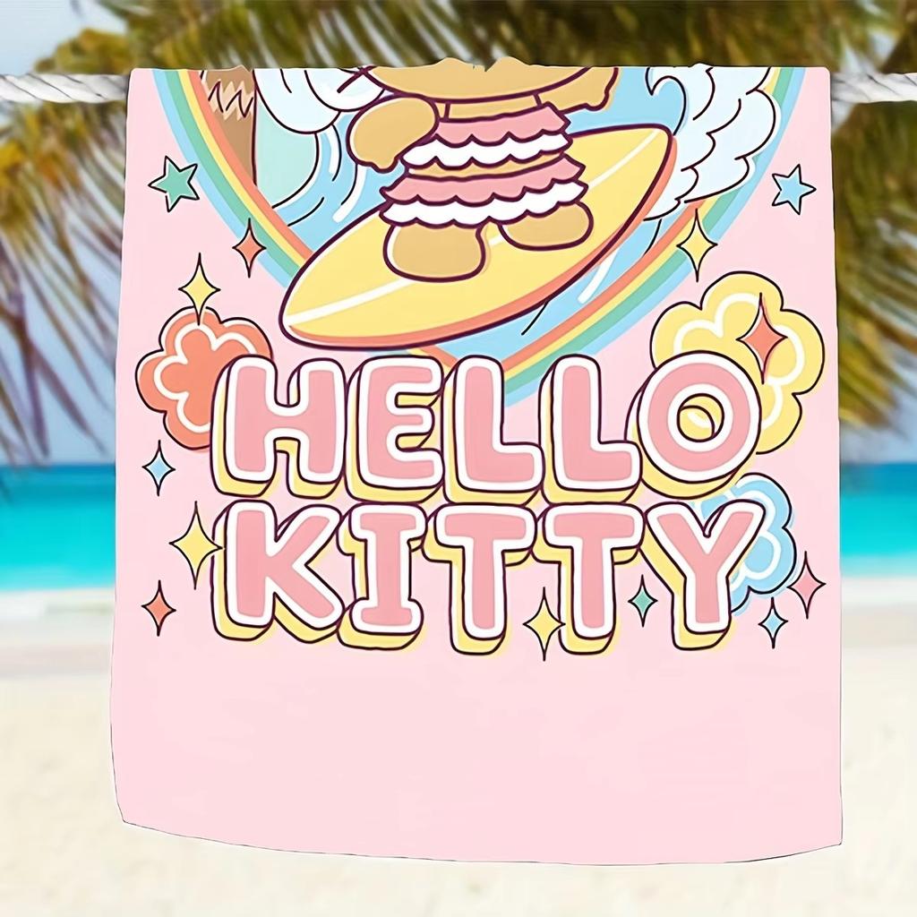 H-Hello Kitty Tropical Beach Towel, Super Soft Quick Dry Fade Resistant Non Stick Sand Lightweight for Travel Swimming Pool Gift