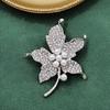 Elegant Pearl Rhinestone Maple Leaf Brooch - High-End Women's Clothing Pin and Corsage