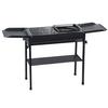Langer Grill Holzkohle Großer BBQ Grill Klappbare Seitenablage Camping Grill für Garten Hinterhof Party Picknick Kochen (47.28x25.61x25.61 Zoll)