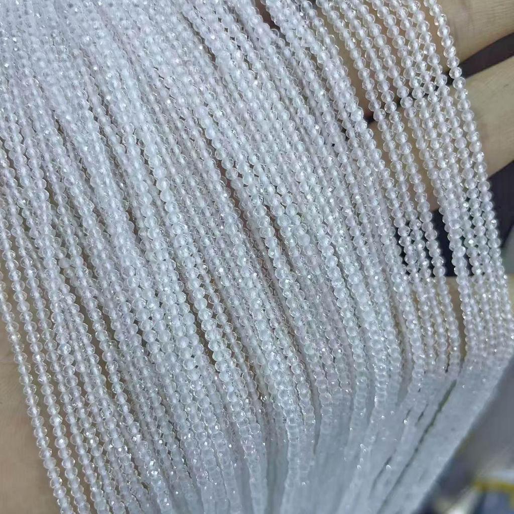 Natural Clear Faceted White Crystal Beads for DIY Jewelry