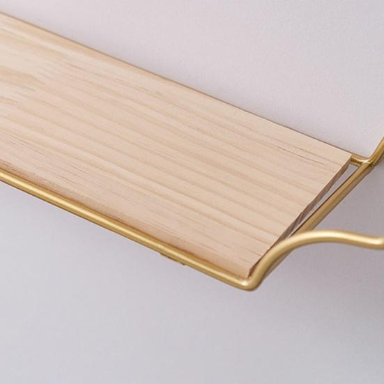 Storage Rack Wall Mounted Storage Holder No Drilling Anti-Rust Display Shelf for Living Room Bedroom Bathroom