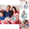 Christmas Snow Scene Party Decor Cash Box With Blue Paper Material For Holiday Celebrations