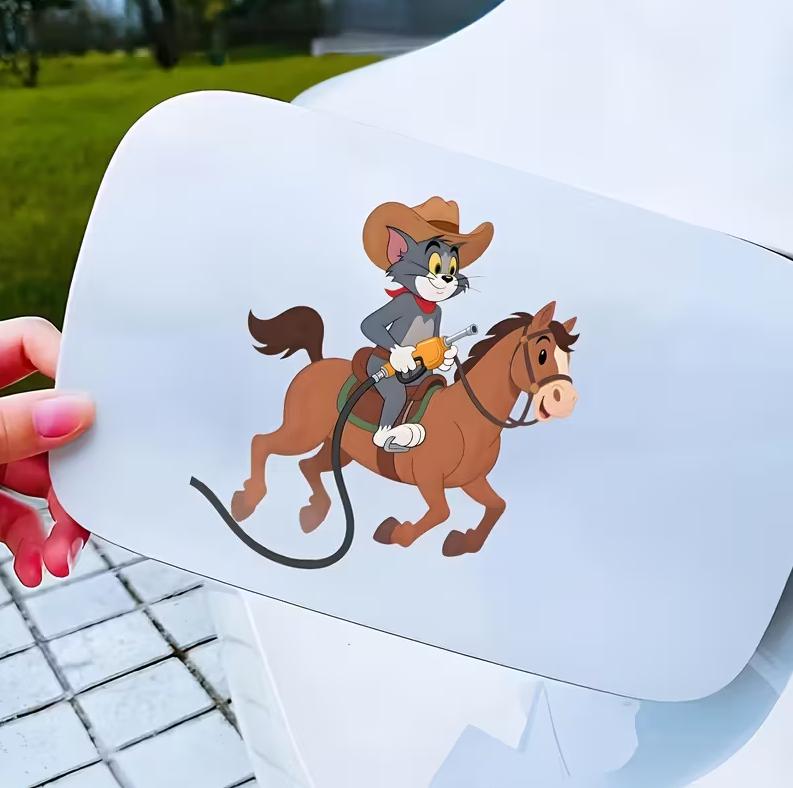 Автомобильная наклейка 3D Том и Джерри Tom and Jerry 10X10см 