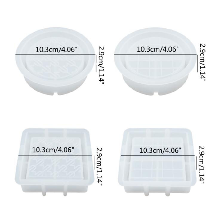 Round Square Ashtray Silicone Mold Resin Epoxy Silicone Mold Jewelry Casting