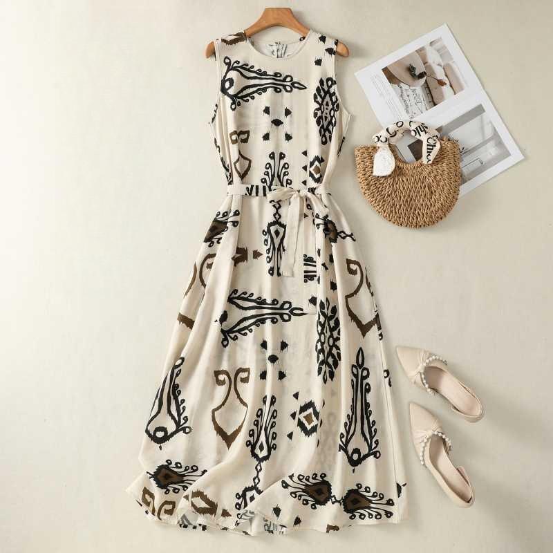Women's Solid Cotton Dress