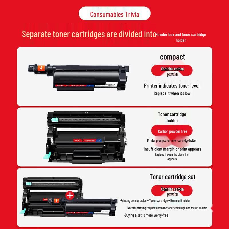 Huiwei Compatible TN-B020 Black Toner Cartridges for Brother Printers (2-Pack)