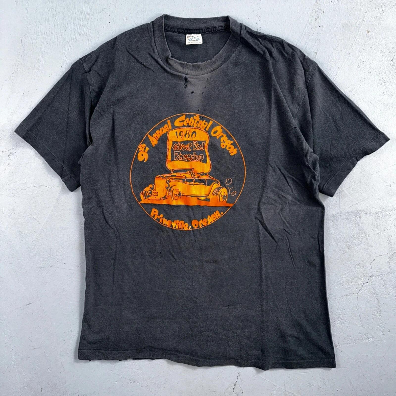 Street Rod Faded Thrashed VTG T Shirt Central Oregon Prineville Cars Racing 80s S