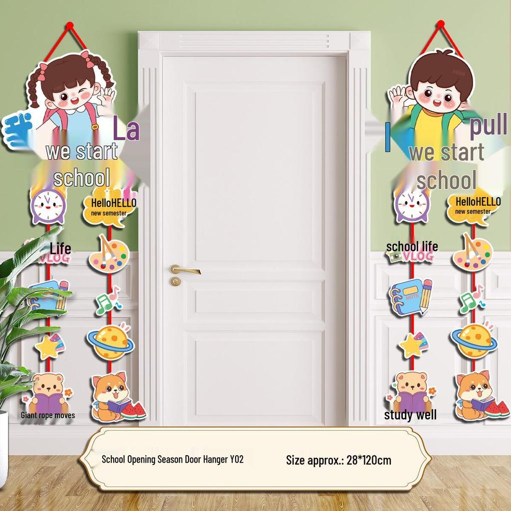2026 New Year Graduation Season Creative Cartoon Door Curtain for Party Decoration