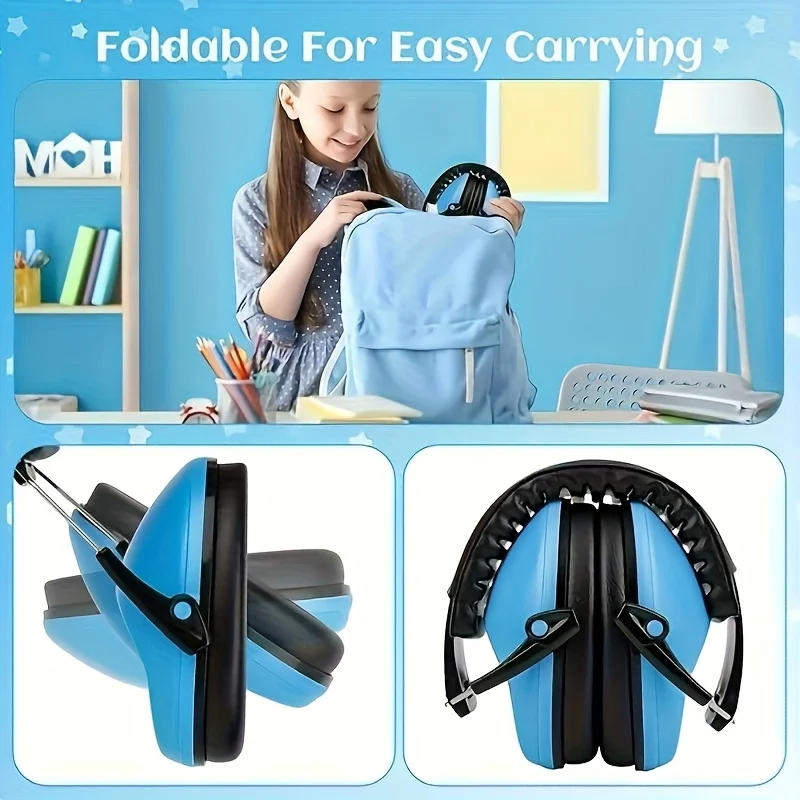 Noise-reducing Earmuffs Children's Learning Drum Set Noise-reducing Head-mounted Earmuffs Airplane Sleeping Earmuffs