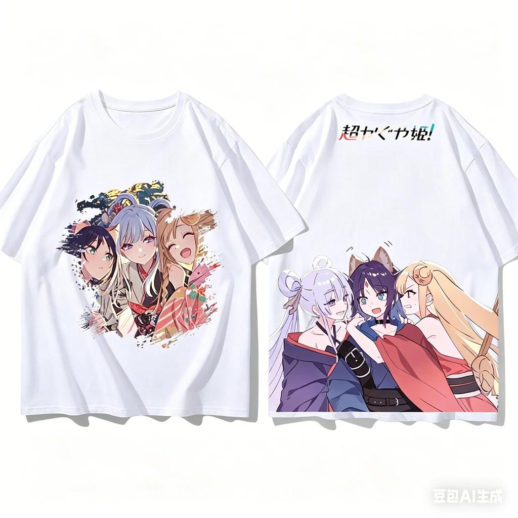 Kosmische Prinzessin Kaguya! Anime-Liebhaber-Shirt Ganzjahreskleidung Persönlichkeit Kleidung Große Größen Unisex Neues Modell Paare Heißes Produkt