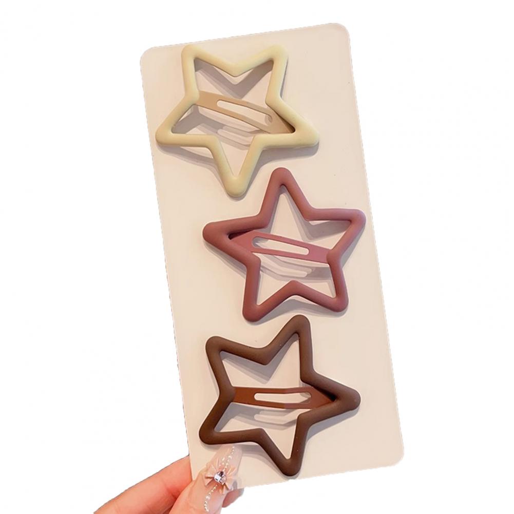 3Pcs Children'S Pentagram Broken Hair Clip, Girls' Hair Without Injury Side Bangs Clip, Versatile Headpiece Hair Clip On The Back Of The Head