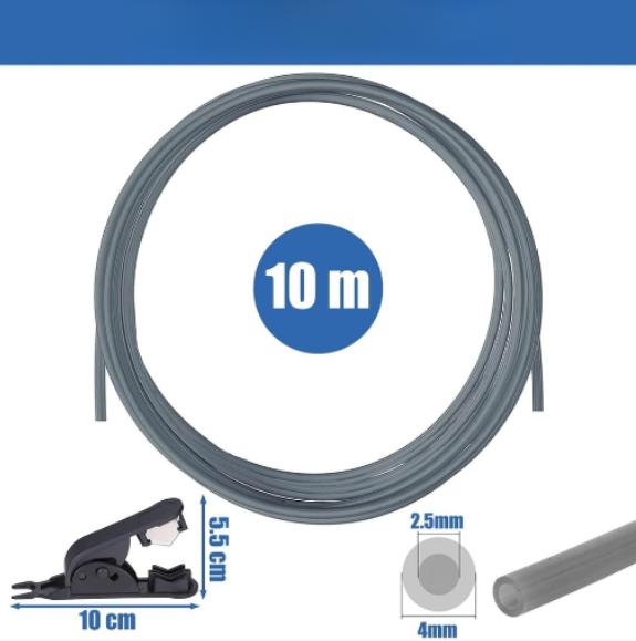 10m Replacement PTFE Tube for 3D Printer Filament Feeding Designed for Reduced Friction and Enhanced Durability