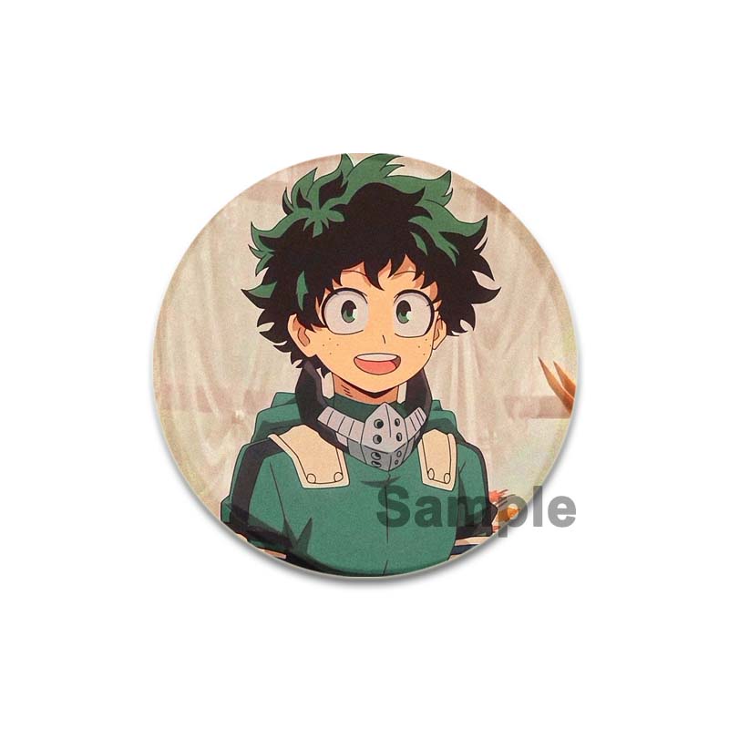 32/44/58mm Anime Figure Izuku Midoriya Round Brooch Clothing Lapel Pin Souvenir Soft Button Pins My Hero Academia Badge
