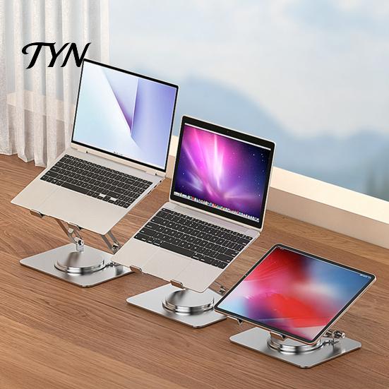 Heavy Duty Laptop Riser Foldable Stand for Desk, Portable Height Adjustable Computer Office Holder Holder, Ergonomic Ventilated Cooling