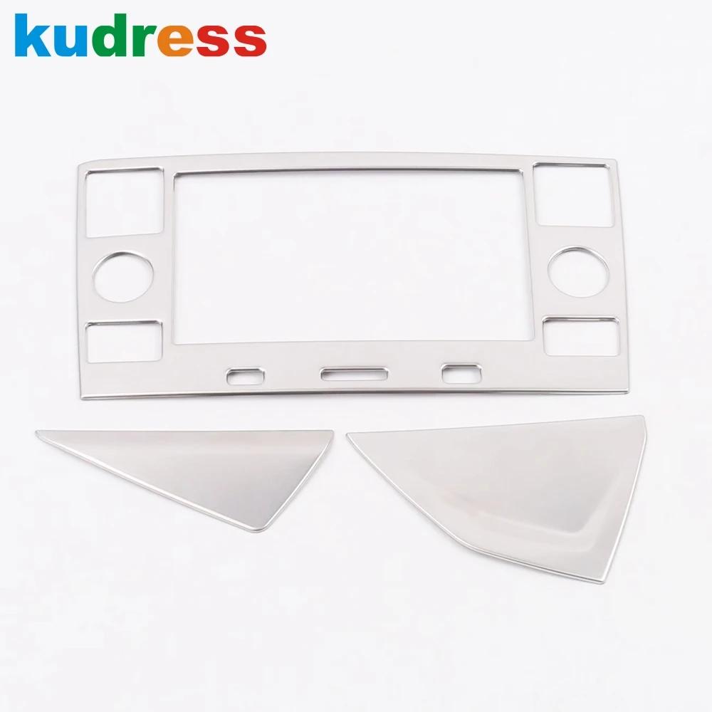 For Volkswagen VW T-cross Tcross 2018      Steel Car Navigation GPS Panel Cover Trim  Interior Accessories