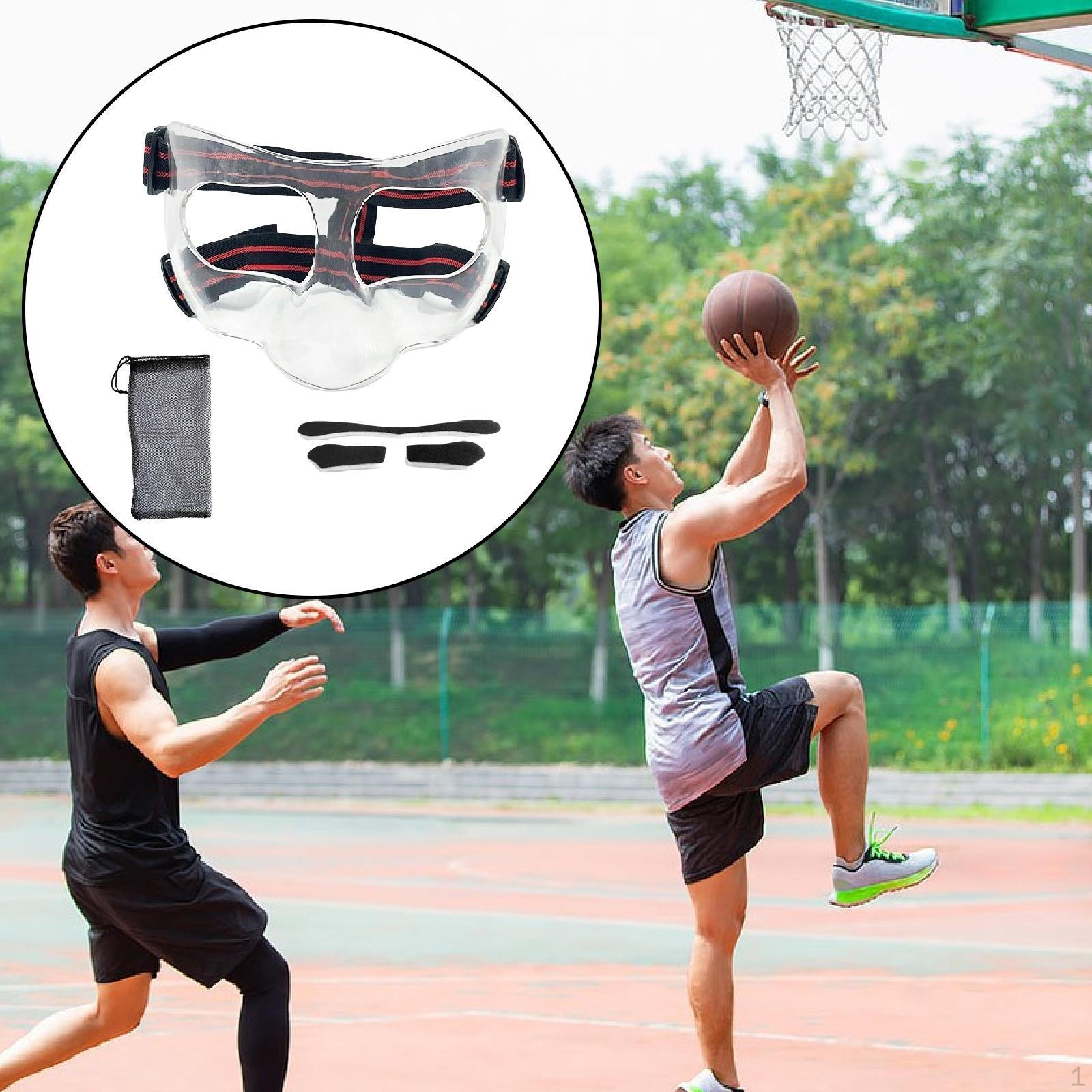 Protector facial pentru nas rănit, Căptușeală din spumă reglabilă Activități sportive Clear Red black