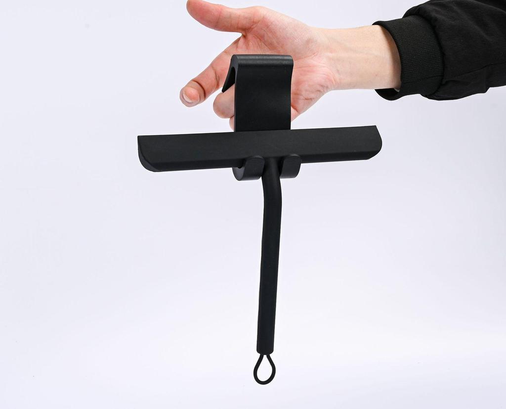 Silicone Glass Squeegee with Hook for Bathroom and Window Cleaning