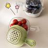 Kitchen Fruit Tray Removable Double Layer Fruit and Vegetable Basin Draining Basket Creative Household Washing Basket