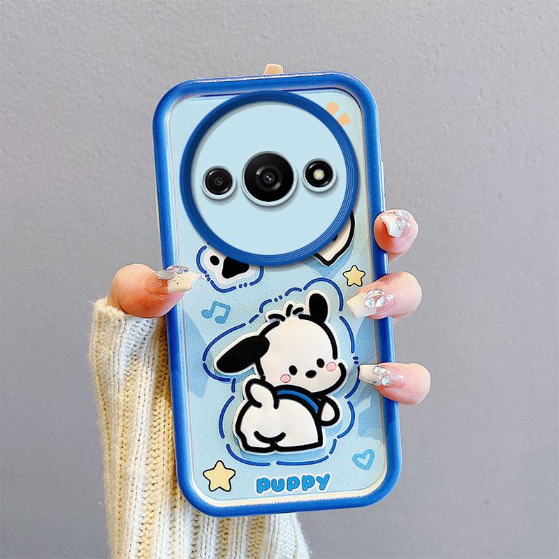 KEYSION Nárazuvzdorné pouzdro pro Redmi A3 A3X s lanyard Soft silikonovou roztomilou 3D kreslenou panenkou zadní kryt telefonu pro Xiaomi POCO C61