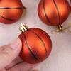 6 Stück/Karton Weihnachtsbaumschmuck Kugel Kunststoff Weihnachten Baumschmuck Sport Thema Basketball Fußball Party Weihnachtsbaum Dekoration