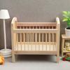Furniture Accessories 1:12 Dollhouse Miniature Wood Baby Bed Simulation Bedroom Doll Model Doll House