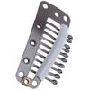 100pcs 10 Teeth Wig Clip Stainless Steel   Hairpiece Snap Clip for Hair Extension