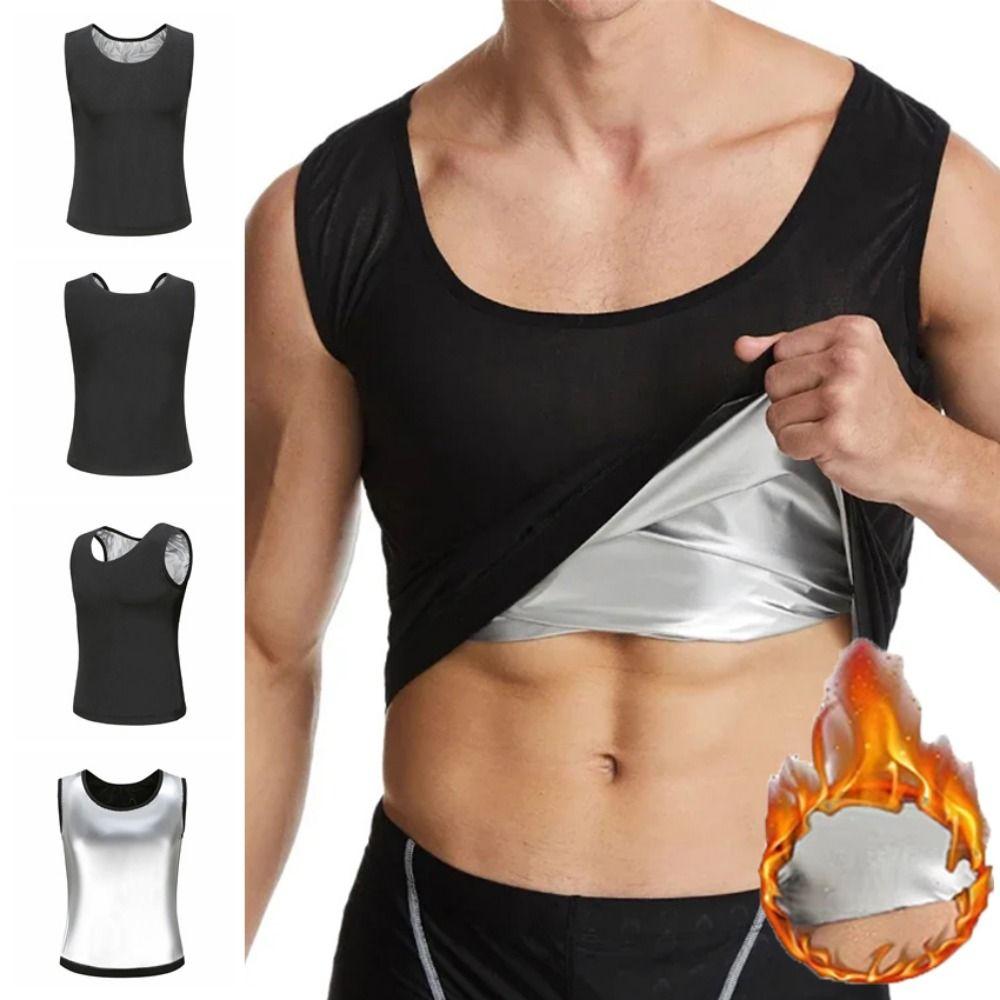 Sweat-resistant Sauna Sweat Vest Fat Burning Men's Sweat Vest Men Shapewear Top  Sports Training