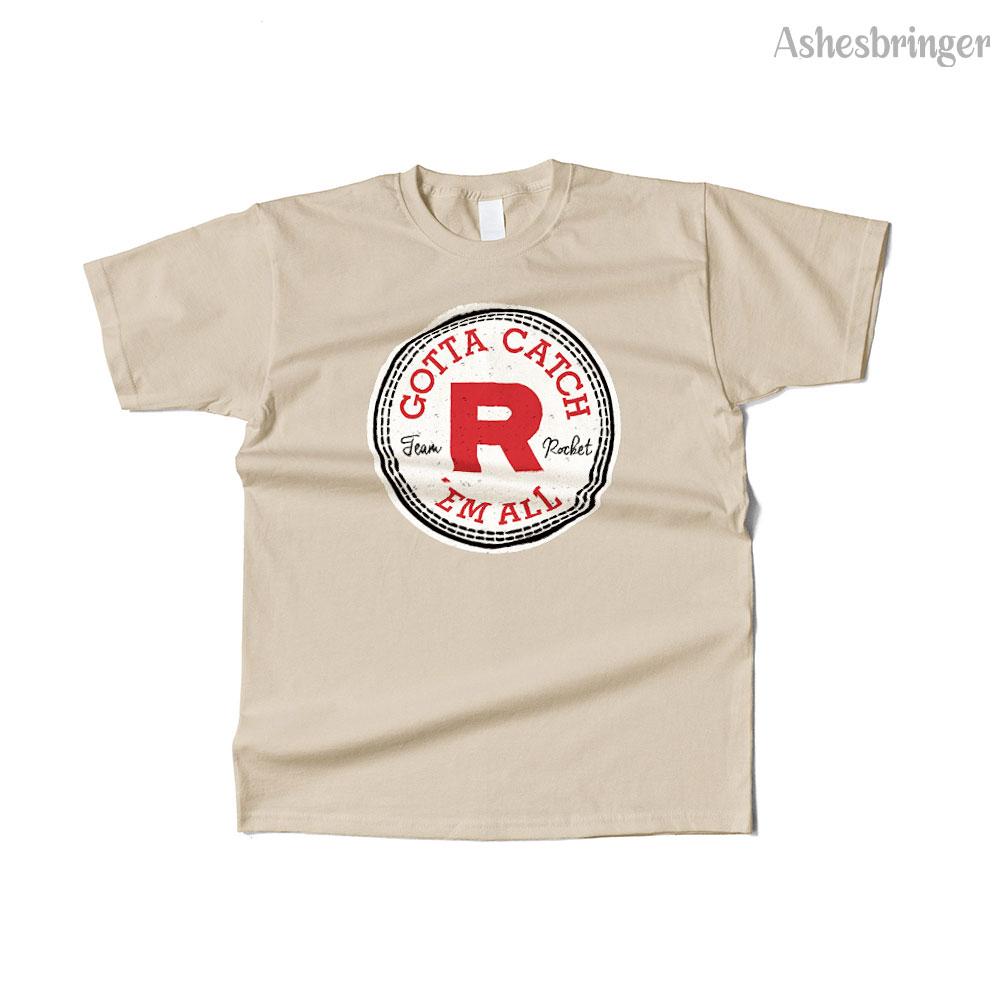 Mens Cotton Team Rocket All Star Graphic T Shirt Street Casual Style Tee for Men and Women