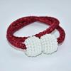 1 Pair Magnetic Curtain Tiebacks, Woven Rope Beaded Curtain Holders, Decorative Drapery Holdbacks for Living Room Bedroom